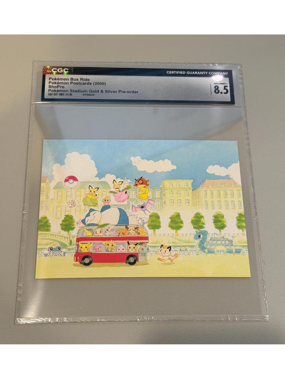 Pokémon Bus Ride – Pokémon Postcards (2000) ShoPro – Pokémon Stadium CGC 8.5